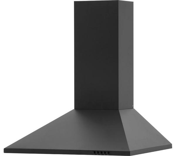 Candy CCE60NN 60cm Chimney Cooker Hood, 3 Speed Extraction, LED Lighting, Black