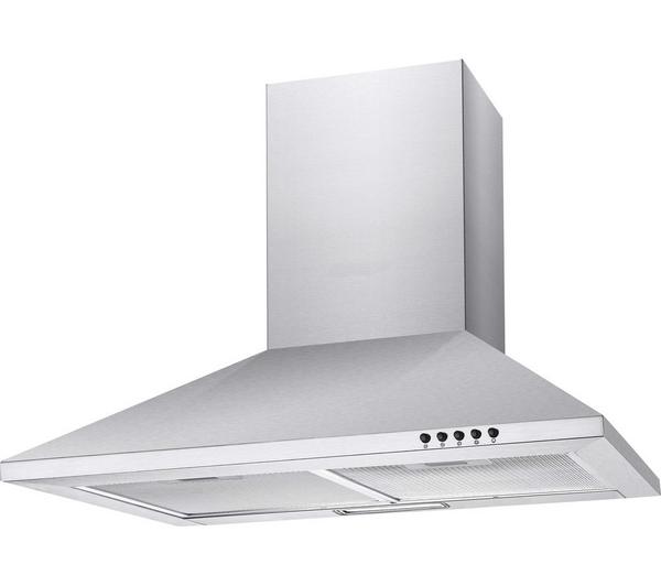Candy CCE60NX 60cm Chimney Cooker Hood, 3 Speed Extraction, LED Lighting, Stainless Steel
