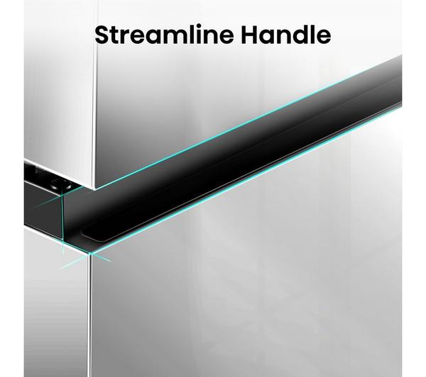 Hisense RB435N4WCE 336 L Frost‑Free 60/40 Fridge Freezer – Stainless Steel, E Rated