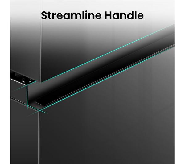 Hisense 60/40 Freestanding Fridge Freezer – RB435N4BFE, 336L, Frost Free, Black Stainless Steel