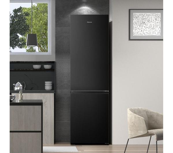 Hisense 60/40 Freestanding Fridge Freezer – RB435N4BFE, 336L, Frost Free, Black Stainless Steel