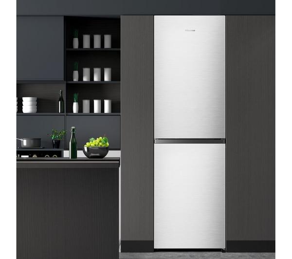 Hisense RB327N4BWE White & Steel 50/50 Fridge Freezer