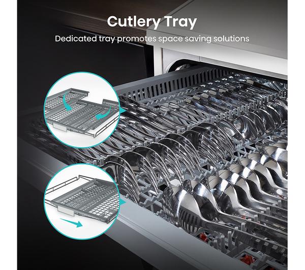 Hisense Full-Size Freestanding Dishwasher – HS643D60WUK, 13 Place Settings, White