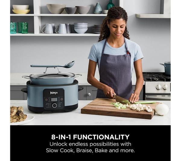 Ninja Foodi PossibleCooker 8-in-1 Slow Cooker (Sea Salt Grey) – Model MC1001UK