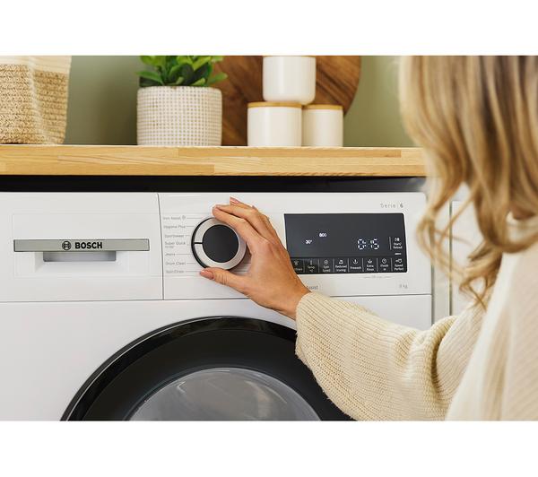 BOSCH Series 6 WGG24400GB 9kg Anti-Stain Washing Machine with 1400 RPM Spin – White