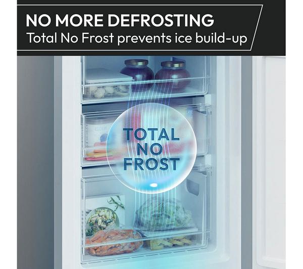 Hoover HOCH1T518EBK 50/50 Freestanding Fridge Freezer, Low Frost, 252L Capacity, Black, E Rated