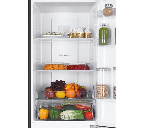Hoover HOCH1T518EBK 50/50 Freestanding Fridge Freezer, Low Frost, 252L Capacity, Black, E Rated