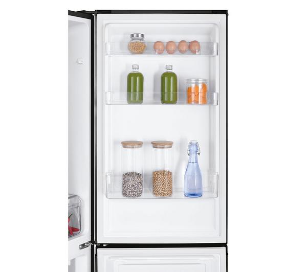 Hoover HOCH1T518EBK 50/50 Freestanding Fridge Freezer, Low Frost, 252L Capacity, Black, E Rated