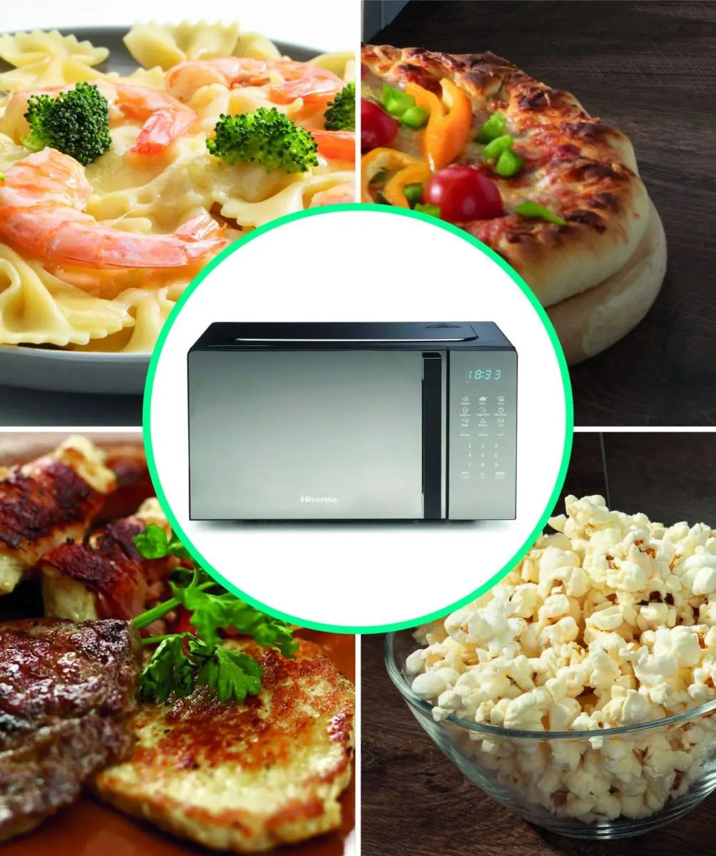 Hisense H20MOMBS4HGUK 20L 700W Microwave with Grill & Touch Control – Reflective Grey