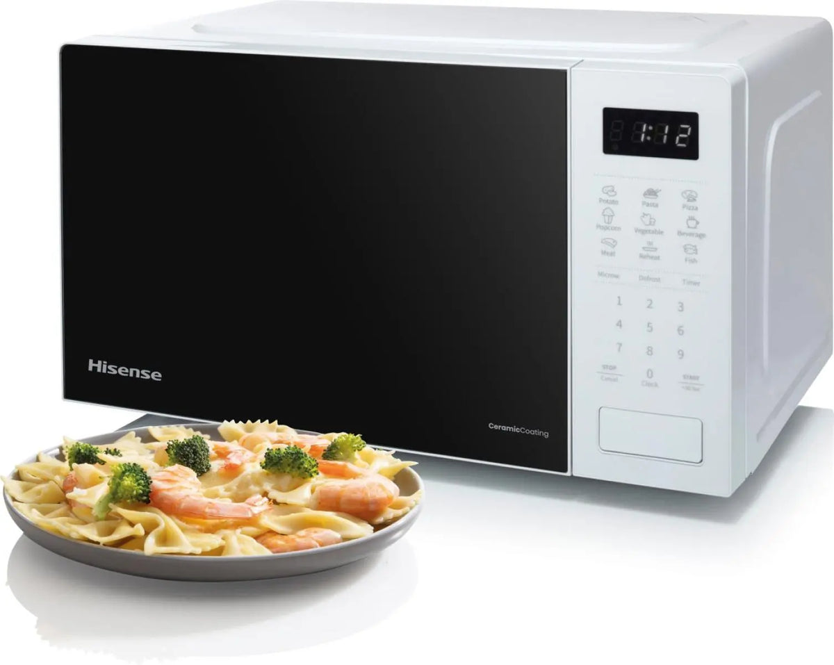 Hisense H20MOWS4UK 20L 700W Digital Microwave with Touch Control – White