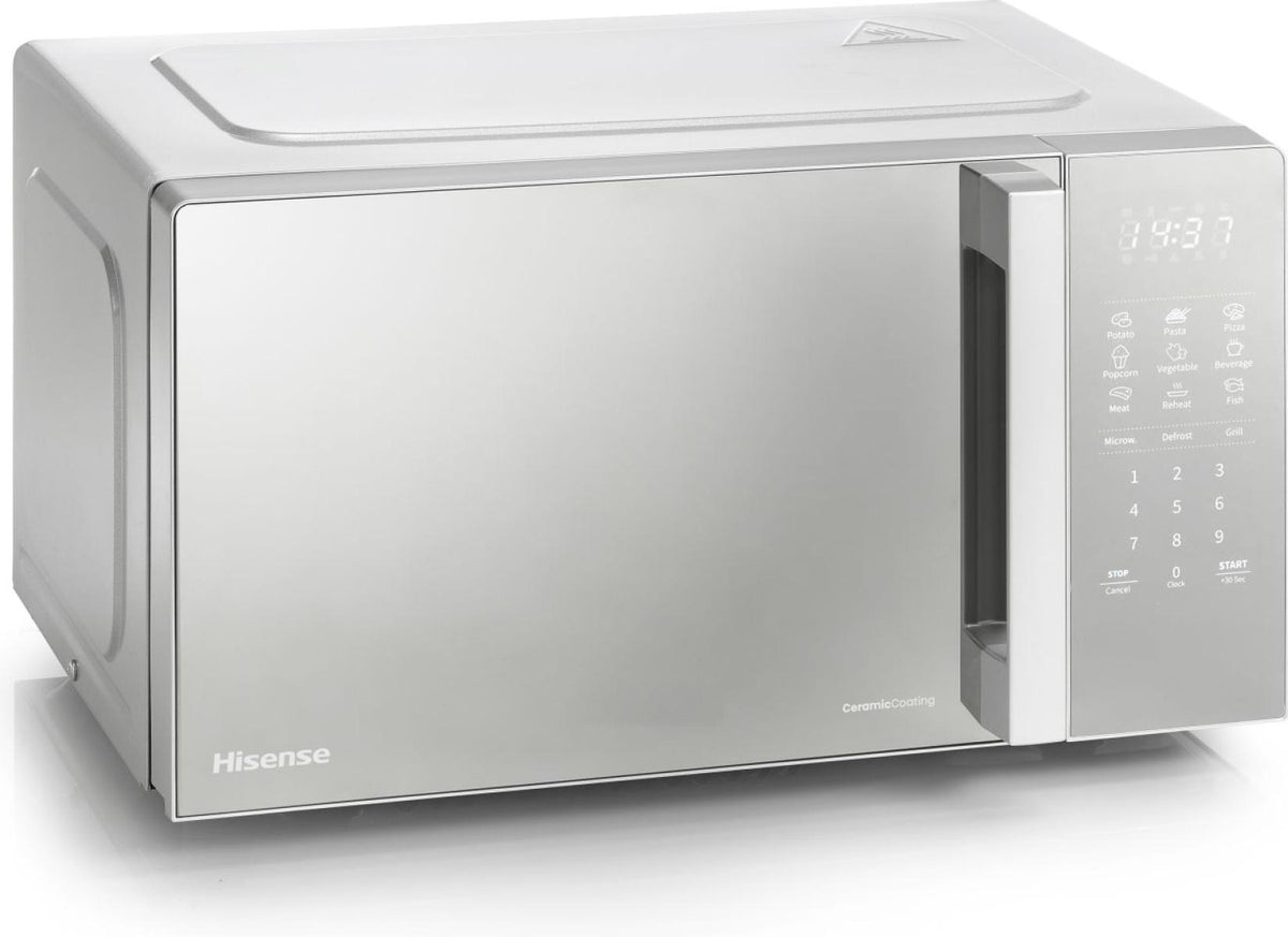 Hisense H20MOMSS4HGUK 20L 700W Microwave with Grill & Touch Control – Reflective Grey