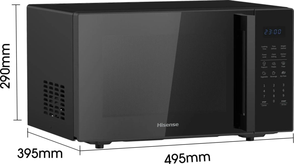 Hisense H29MOBS9HGUK 29L 900W Microwave with 1000W Grill & Touch Control – Black