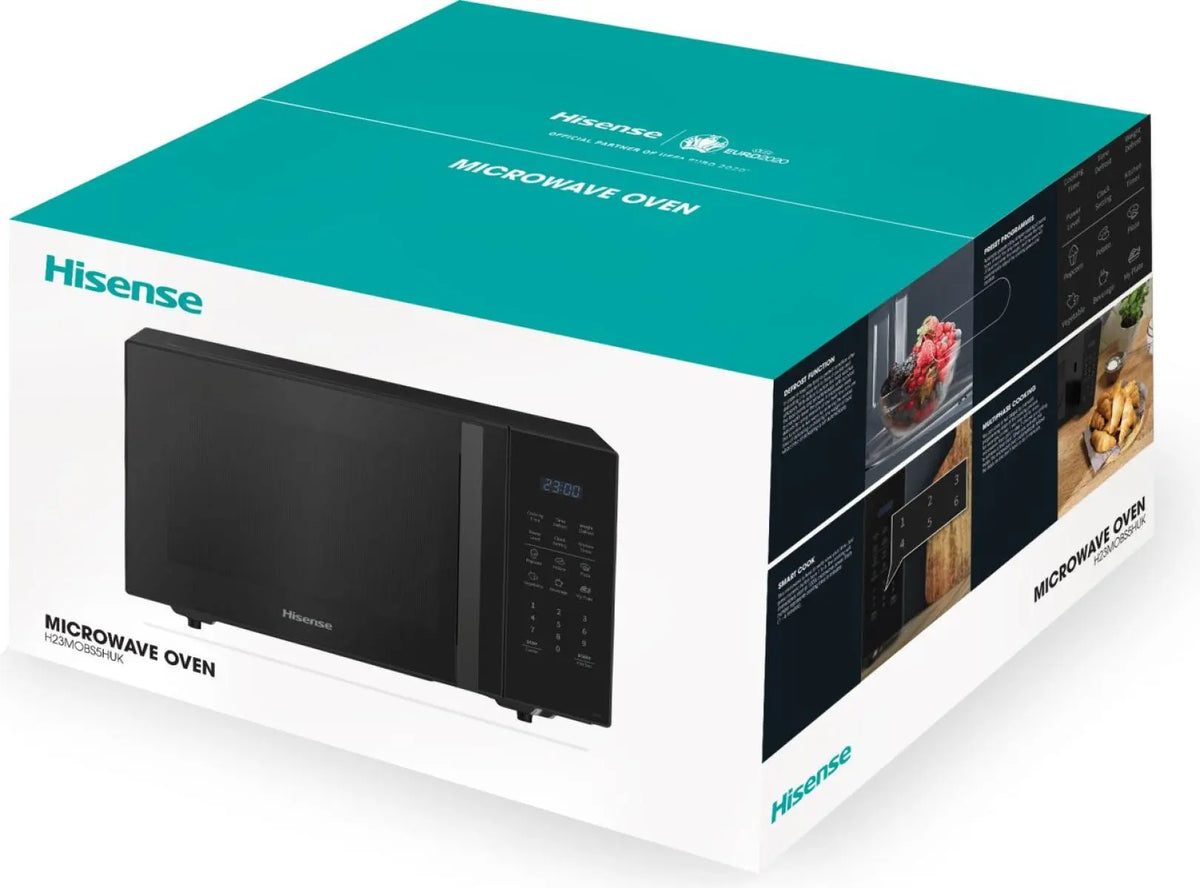Hisense H23MOBS5HUK 23L 900W Digital Microwave with Touch Control – Black