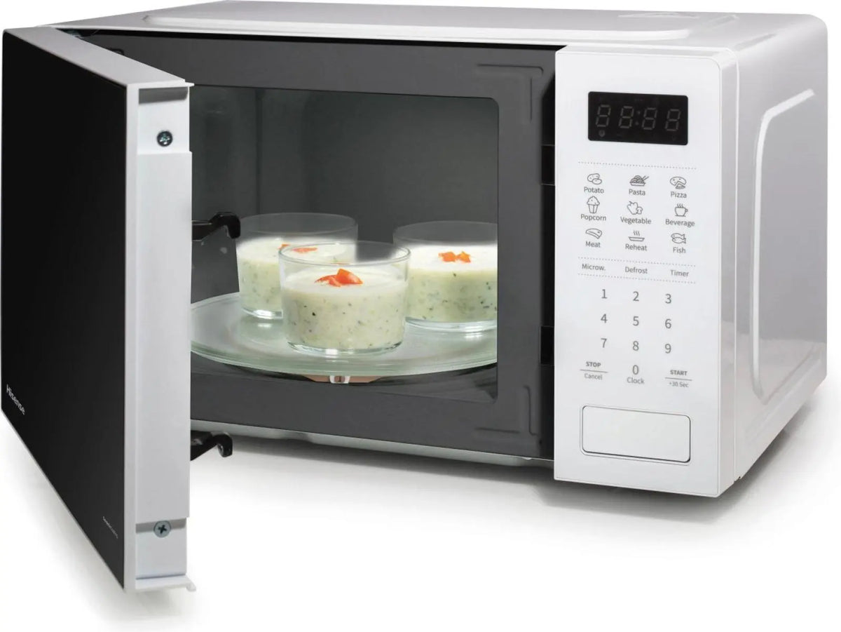Hisense H20MOWS4UK 20L 700W Digital Microwave with Touch Control – White