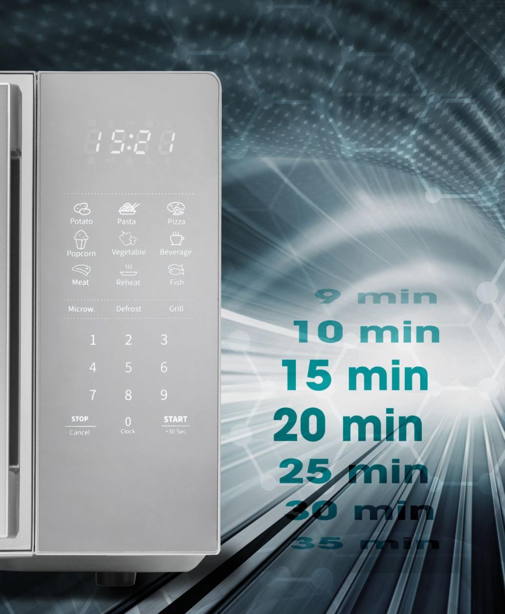 Hisense H20MOMSS4HGUK 20L 700W Microwave with Grill & Touch Control – Reflective Grey