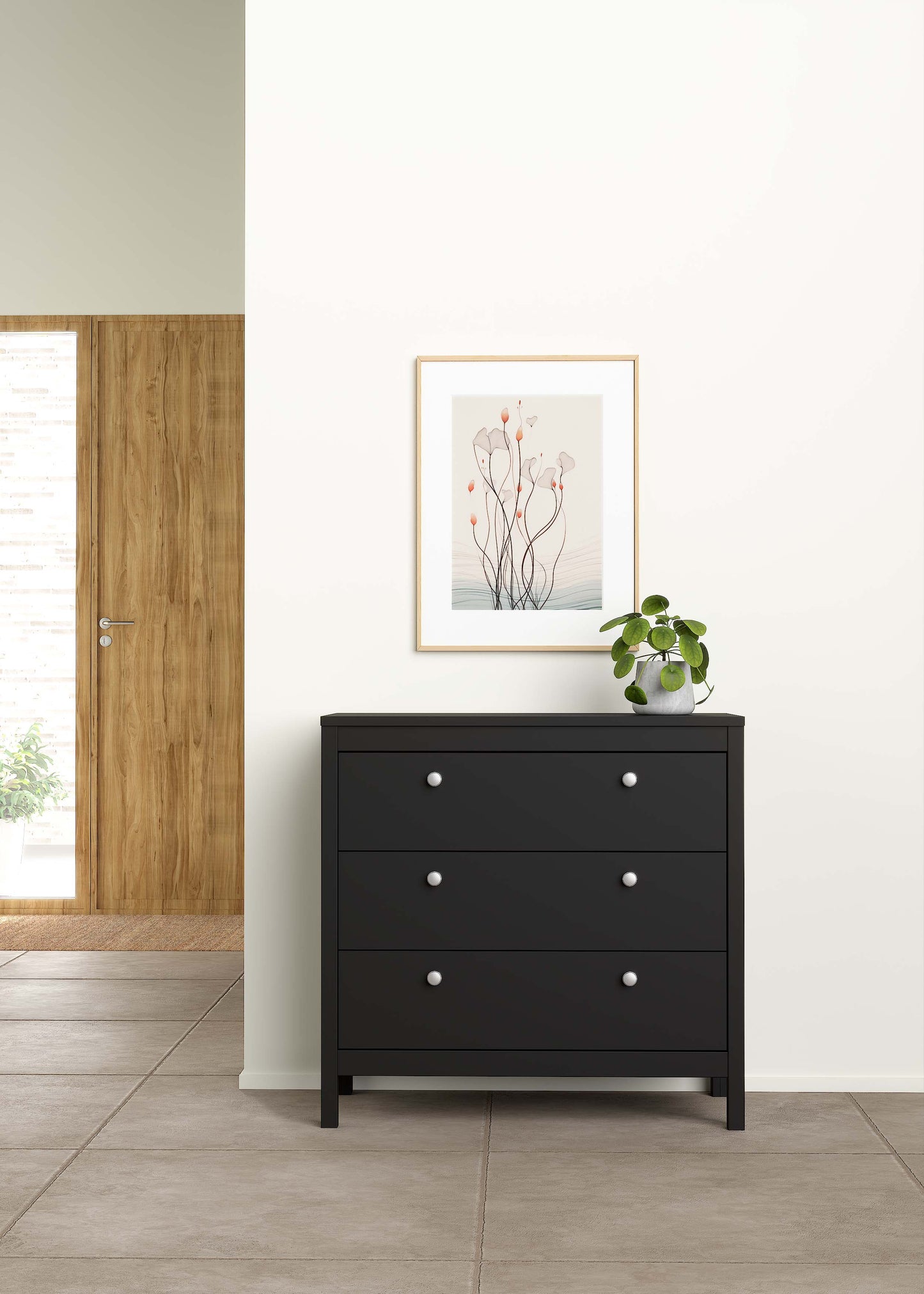 Madrid 3 Drawer Chest - Black - 79662gmgm