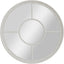Essentials	Mirror Collection Round Window Mirror Distressed White