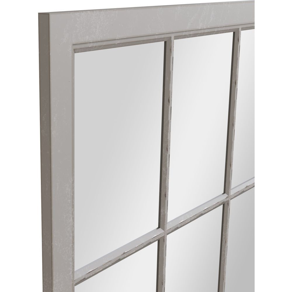 Essentials	Mirror Collection Leaner Window Mirror Distressed Grey