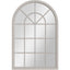 Essentials	Mirror Collection Small Arched Window Mirror Distressed Grey