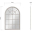 Essentials	Mirror Collection Small Arched Window Mirror Distressed Grey