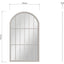 Essentials Mirror Collection Large Arched Window Mirror Distressed Grey