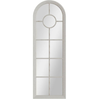 Essentials	Mirror Collection Narrow Arched Window Mirror Distressed White