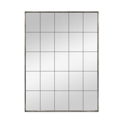 Essentials	Mirror Collection Large Rectangular Window Mirror Distressed Metal