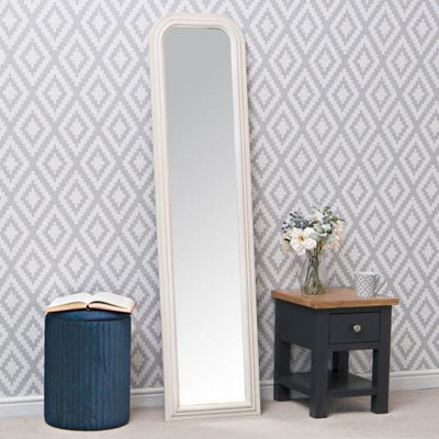 Essentials	Mirror Collection Arched Leaner Mirror White