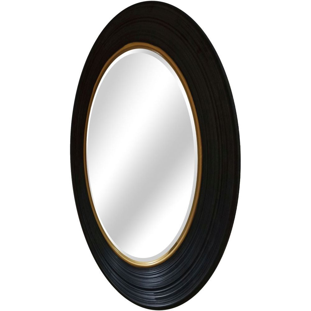 Essentials	Mirror Collection Round Convex Mirror Black/Gold