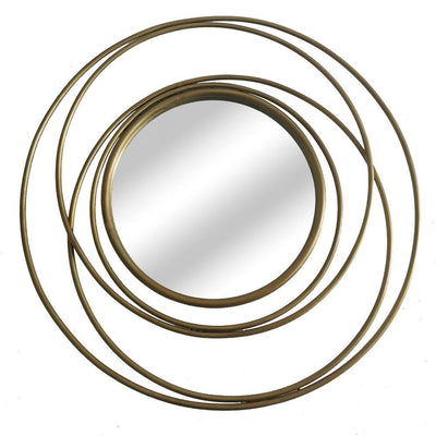 Essentials	Mirror Collection Satin Gold Iron Framed Mirror Gold
