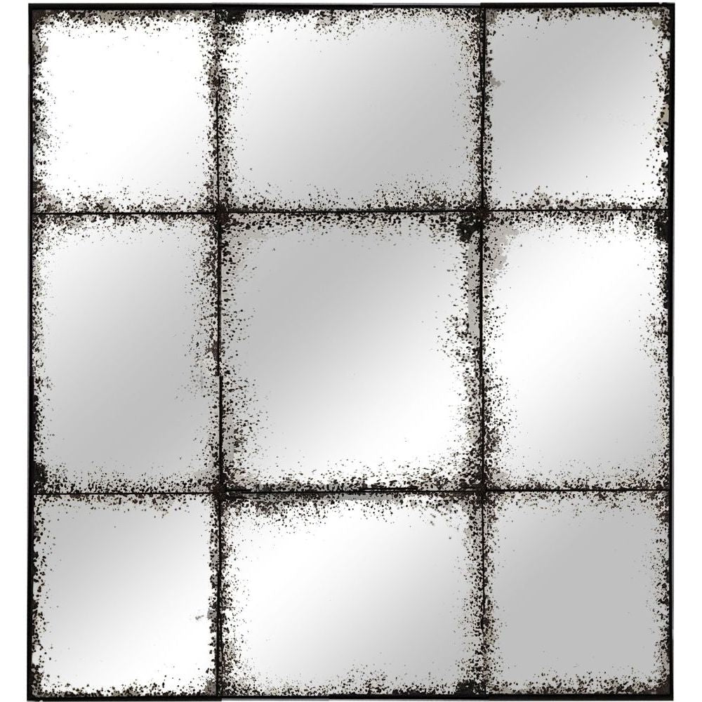 Essentials	Mirror Collection Square Antique Mirror Black