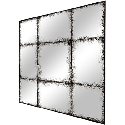 Essentials	Mirror Collection Square Antique Mirror Black