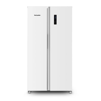 Montpellier MSBS442W American Style Side by Side Fridge Freezer in White