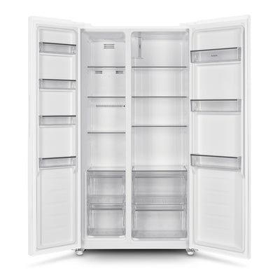 Montpellier MSBS442W American Style Side by Side Fridge Freezer in White