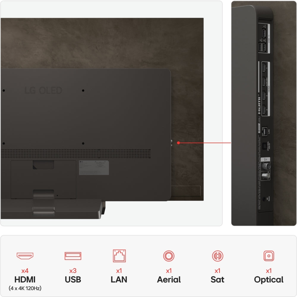 LG OLED55C56LB 55" OLED evo 4K Smart TV with AI Processor & Dolby Atmos