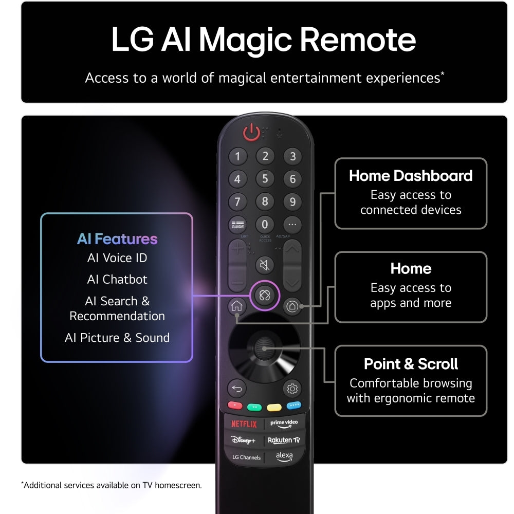 LG OLED55C56LB 55" OLED evo 4K Smart TV with AI Processor & Dolby Atmos