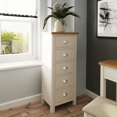 Essentials	RA Bedroom 5 Drawer Narrow Chest Truffle