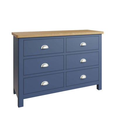 Essentials	RA Bedroom Blue 6 Drawer Chest