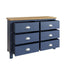 Essentials	RA Bedroom Blue 6 Drawer Chest