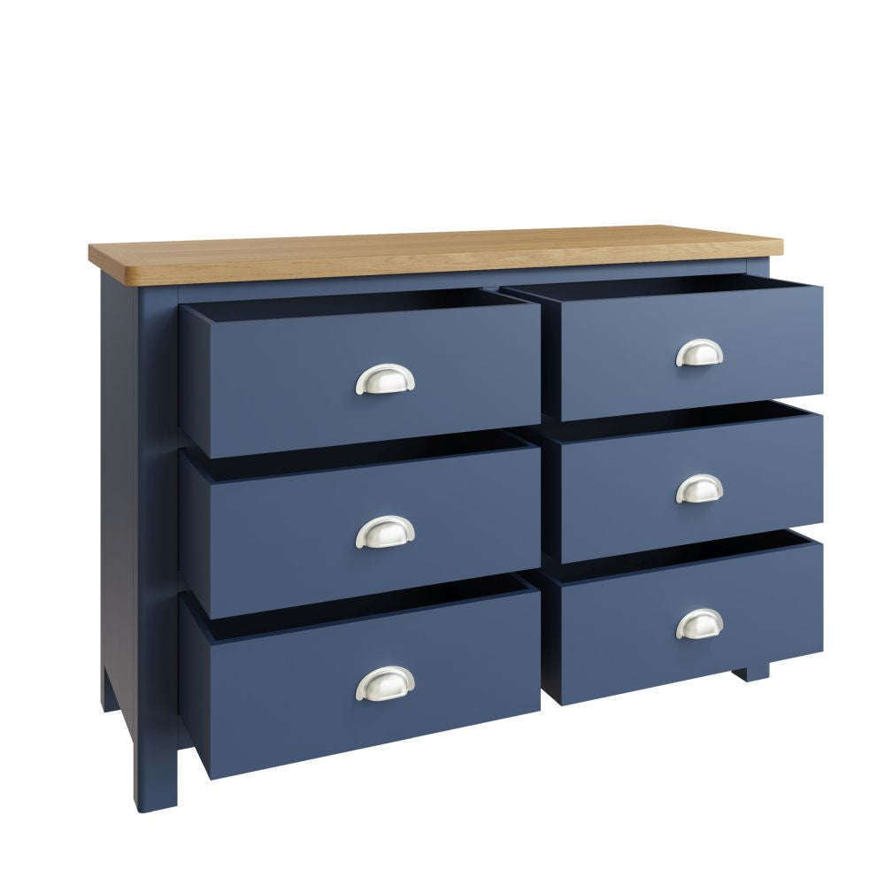 Essentials	RA Bedroom Blue 6 Drawer Chest