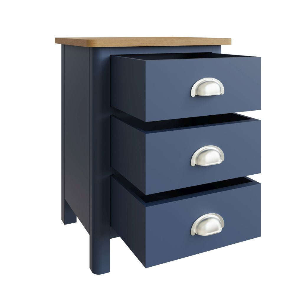 Essentials	RA Bedroom Blue 3 Drawer Bedside