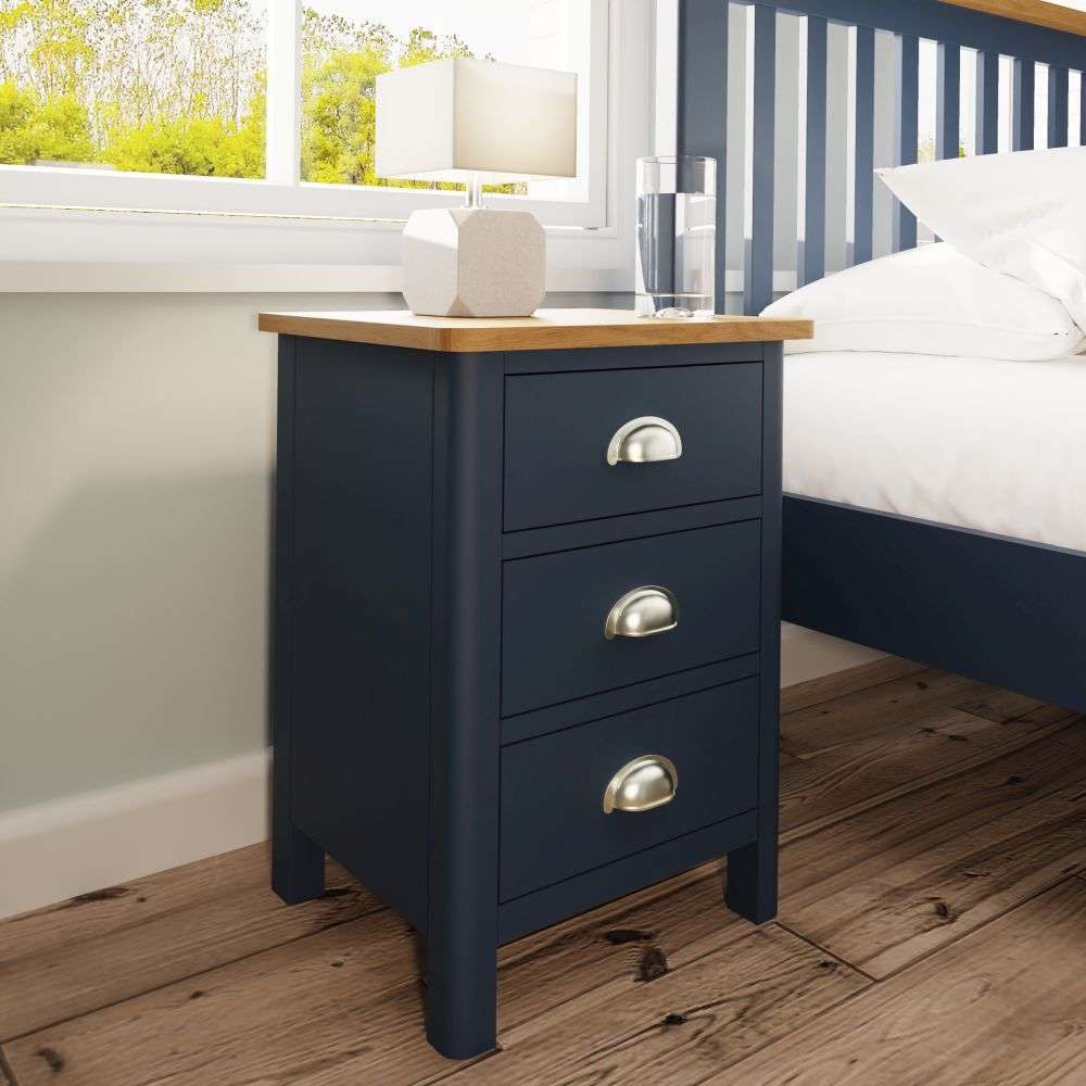 Essentials	RA Bedroom Blue 3 Drawer Bedside