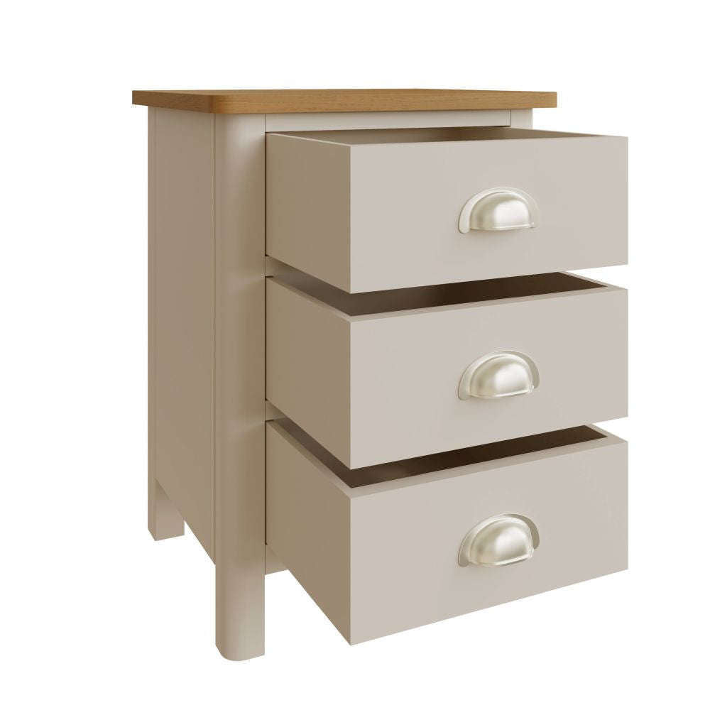 Essentials	RA Bedroom 3 Drawer Bedside Truffle