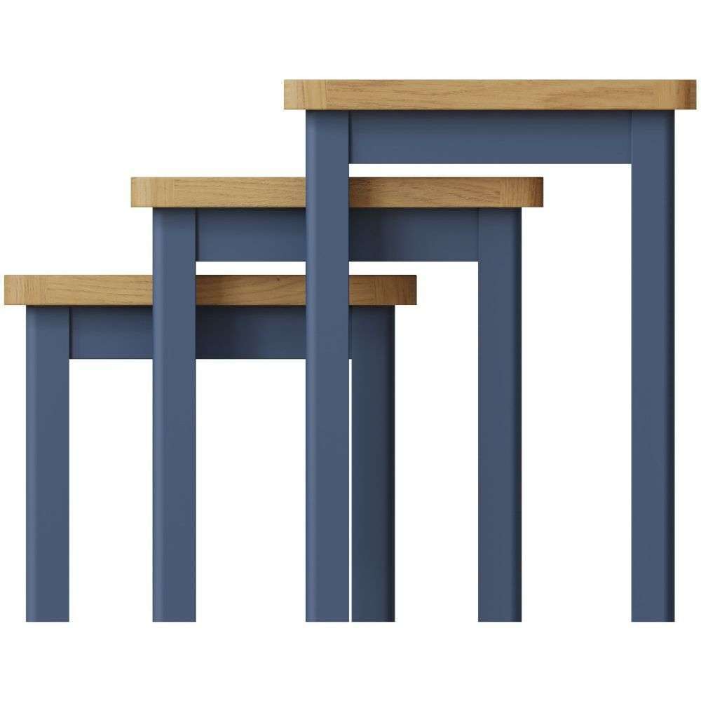 Essentials	RA Dining Blue Nest Of 3 Tables