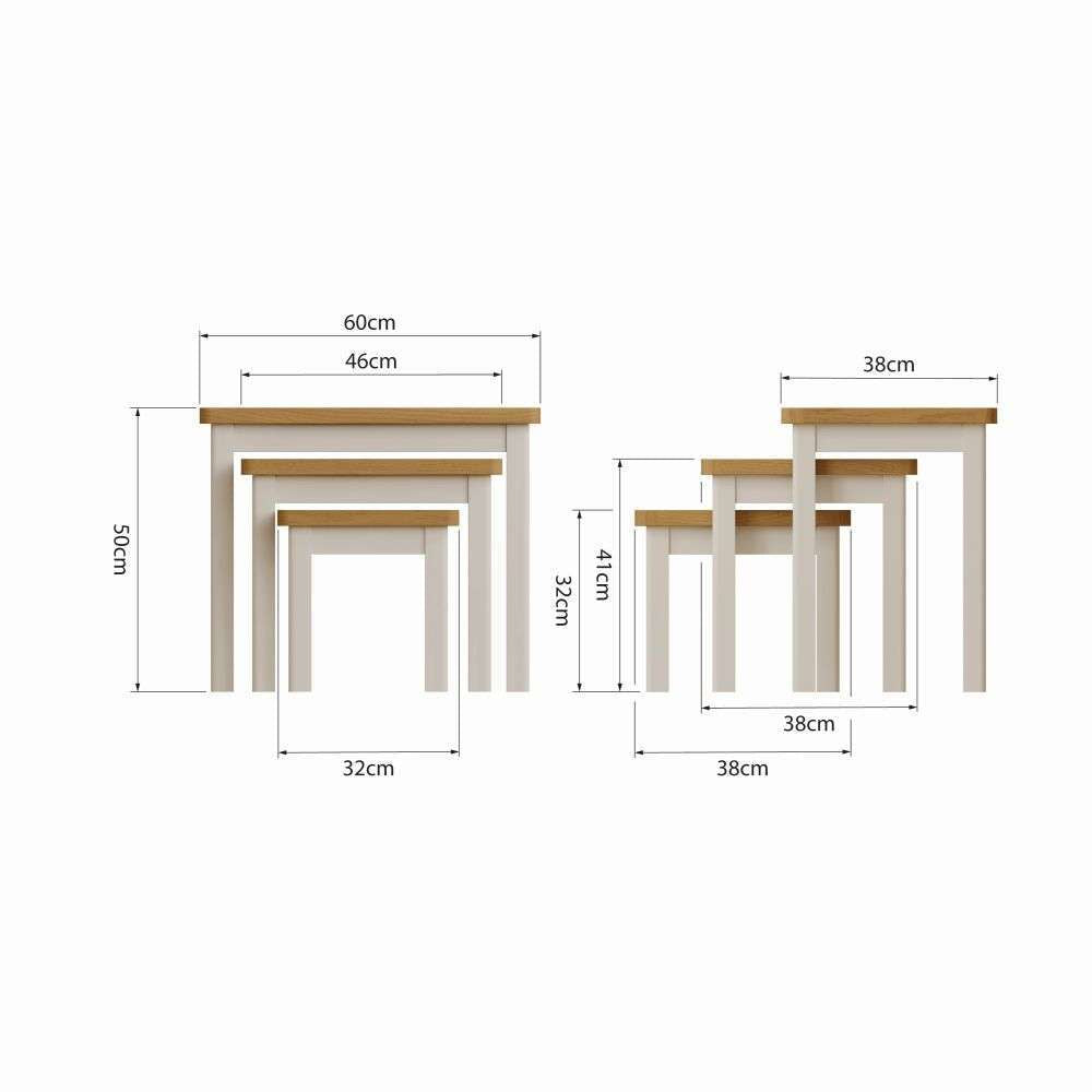 Essentials	RA Dining Nest Of 3 Tables Truffle