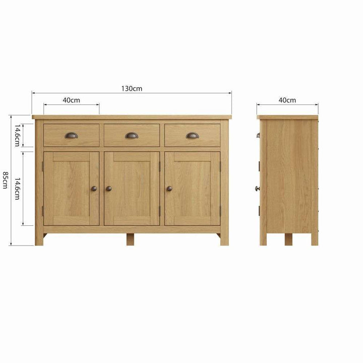 Essentials	RAO Dining 3 Drawer 3 Door Sideboard