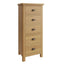 Essentials	RAO Bedroom	5 Drawer Narrow Chest Rustic Oak