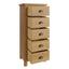Essentials	RAO Bedroom	5 Drawer Narrow Chest Rustic Oak