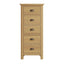 Essentials	RAO Bedroom	5 Drawer Narrow Chest Rustic Oak