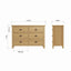 Essentials	RAO Bedroom	6 Drawer Chest Rustic Oak